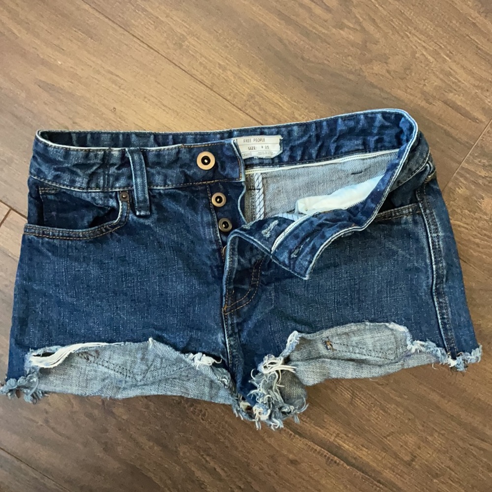 Free People Denim Cut off Shorts - Picture 2 of 4